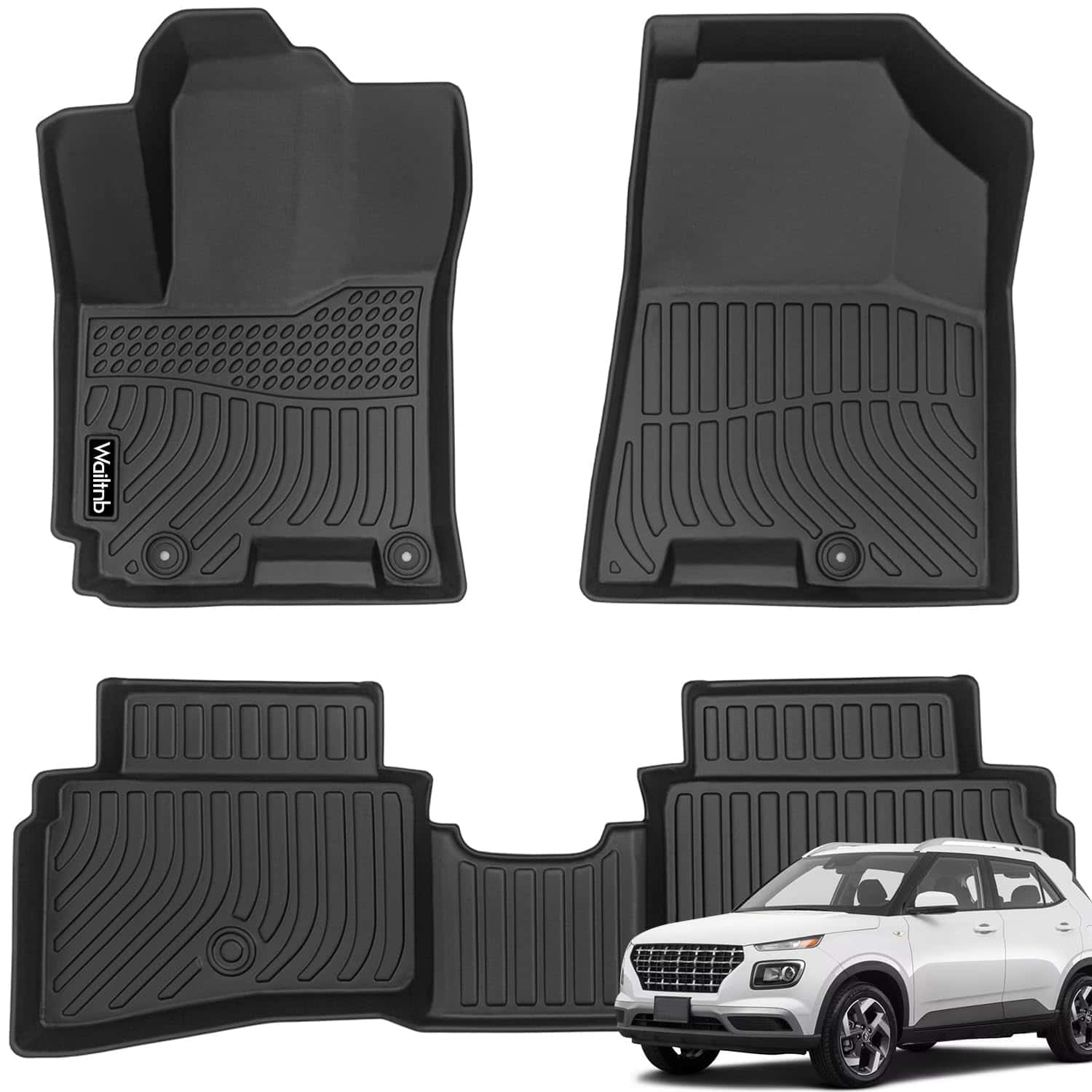 Tapetes para Piso Wailtnb Personalizados para Hyundai Venue