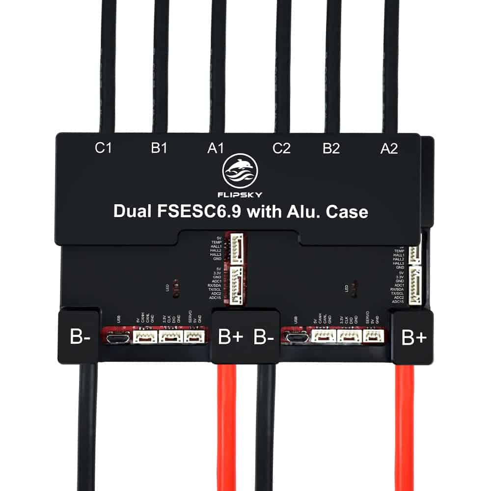 FLIPSKY Dual FSESC6.9 100A Basado en VESC6.6 con Carcasa de