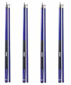 Conjunto de 4 tacos de billar de 58" en 2 piezas de fibra