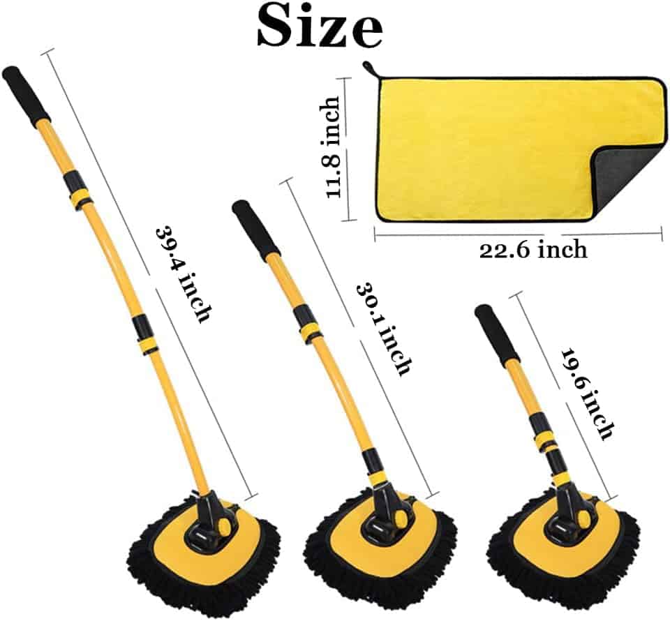 Cepillo de Lavado de Coches BMLEI con Mango Largo, Manopla - Imagen 4