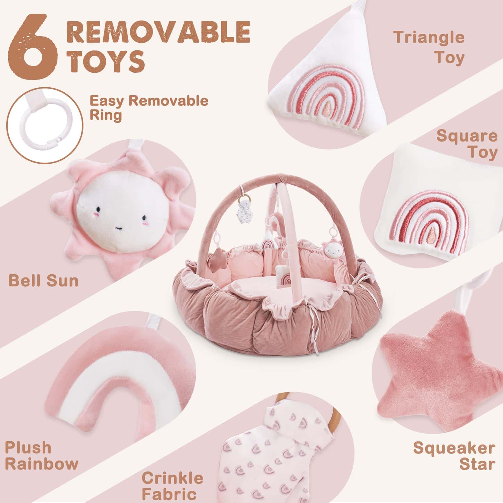 Gimnasio para Bebés Convertible 5 en 1 HAN-MM con 6 - Imagen 6