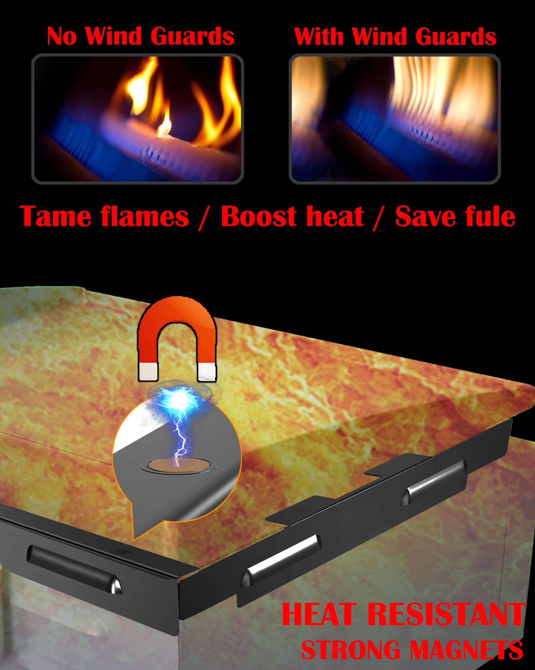 Paravientos magnéticos mejorados para Blackstone 36'' - Imagen 6