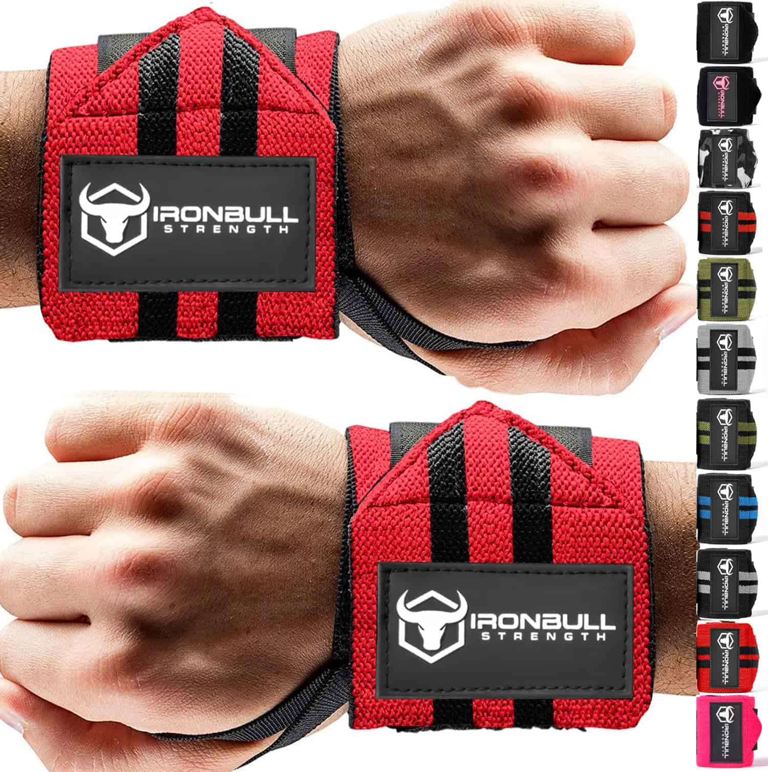 Muñequeras para Levantamiento de Pesas -Rojo