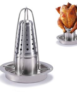 Soporte para pollo de cerveza AMOZO para parrilla y