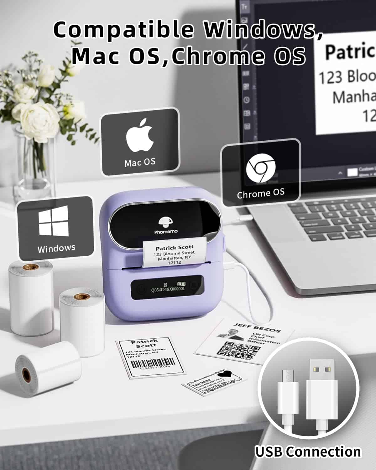 Phomemo Label Maker, Impresora térmica Bluetooth para - Imagen 5