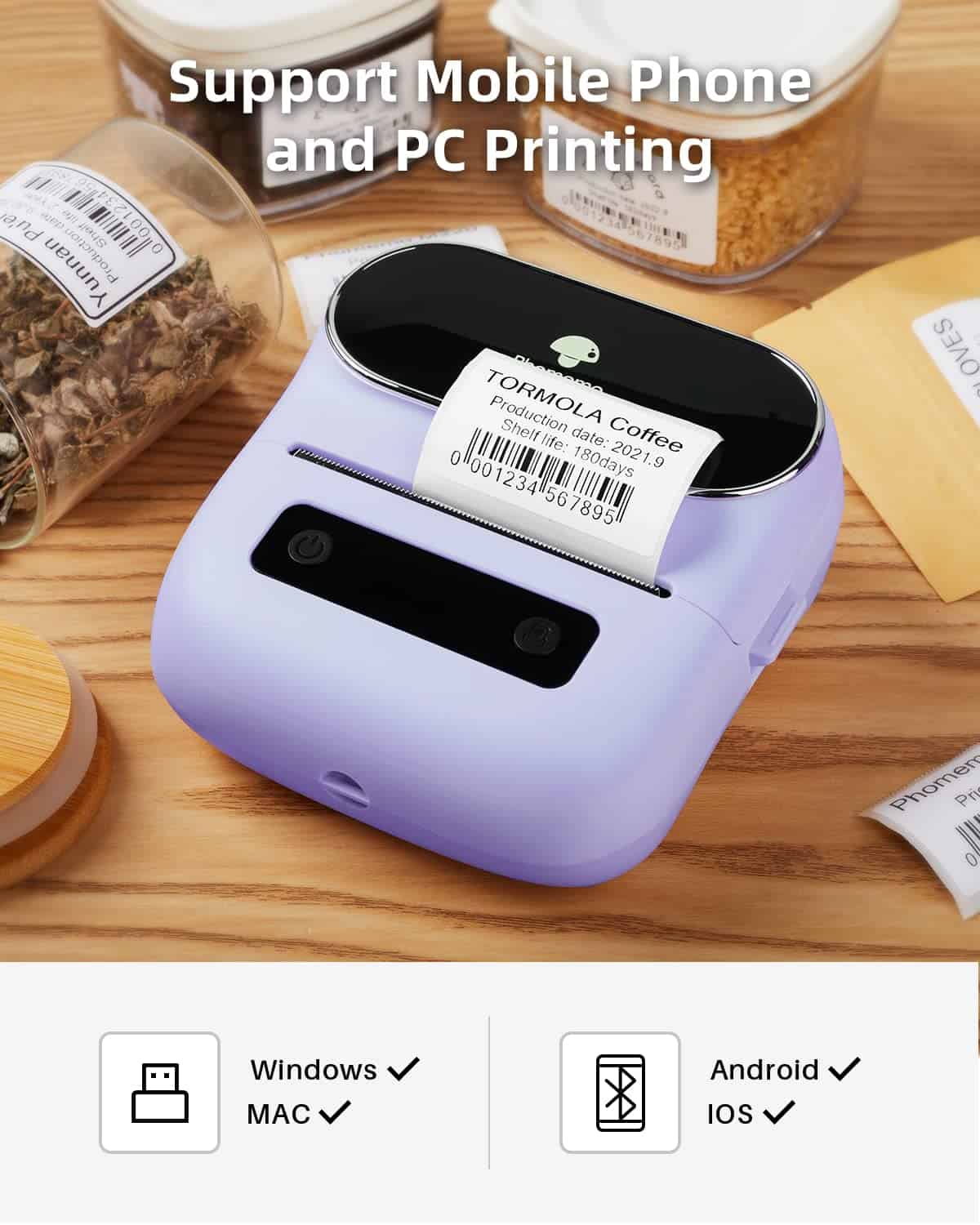 Phomemo Label Maker, Impresora térmica Bluetooth para - Imagen 6