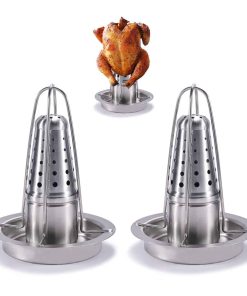 Soporte para Pollo con Lata de Cerveza para Parrilla y