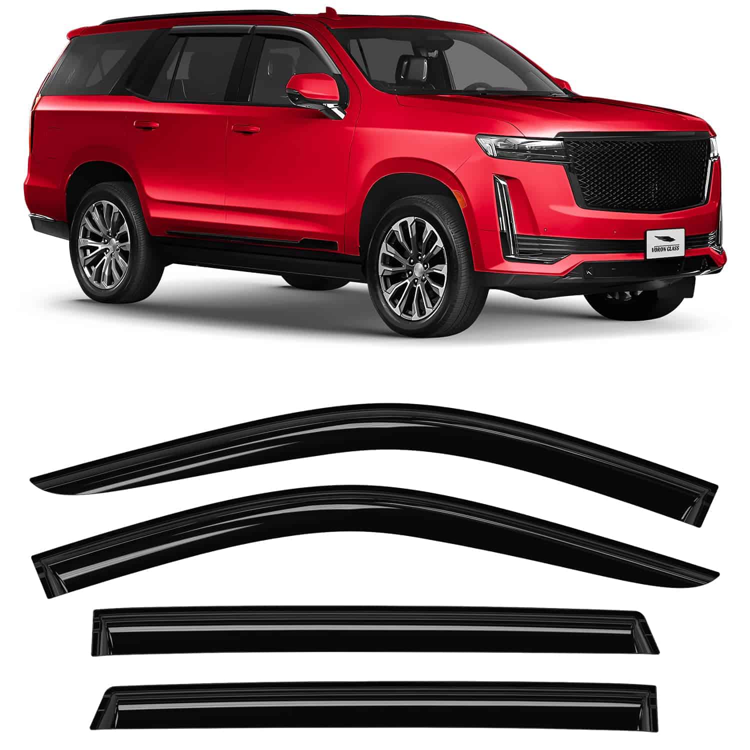 Voron Glass Ventanas de Lluvia Duraderas para Cadillac