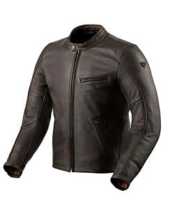 Chamarra de Cuero para Motocicleta Revit Rino (Café Oscuro,