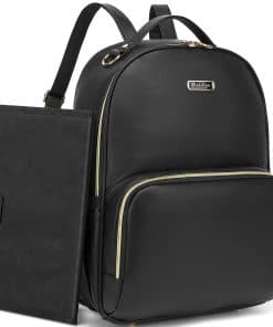 Mochila de Cuero para Pañales - Bolsa de Viaje para Bebés