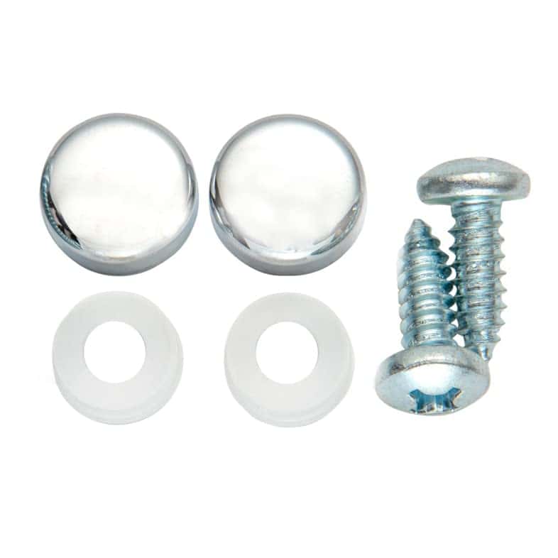 Marco de placa de licencia cromado Corvette C6 con un logo, - Imagen 4