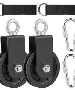 Paquete de 2 Poleas de Cable de 3.54 pulgadas con Rueda de