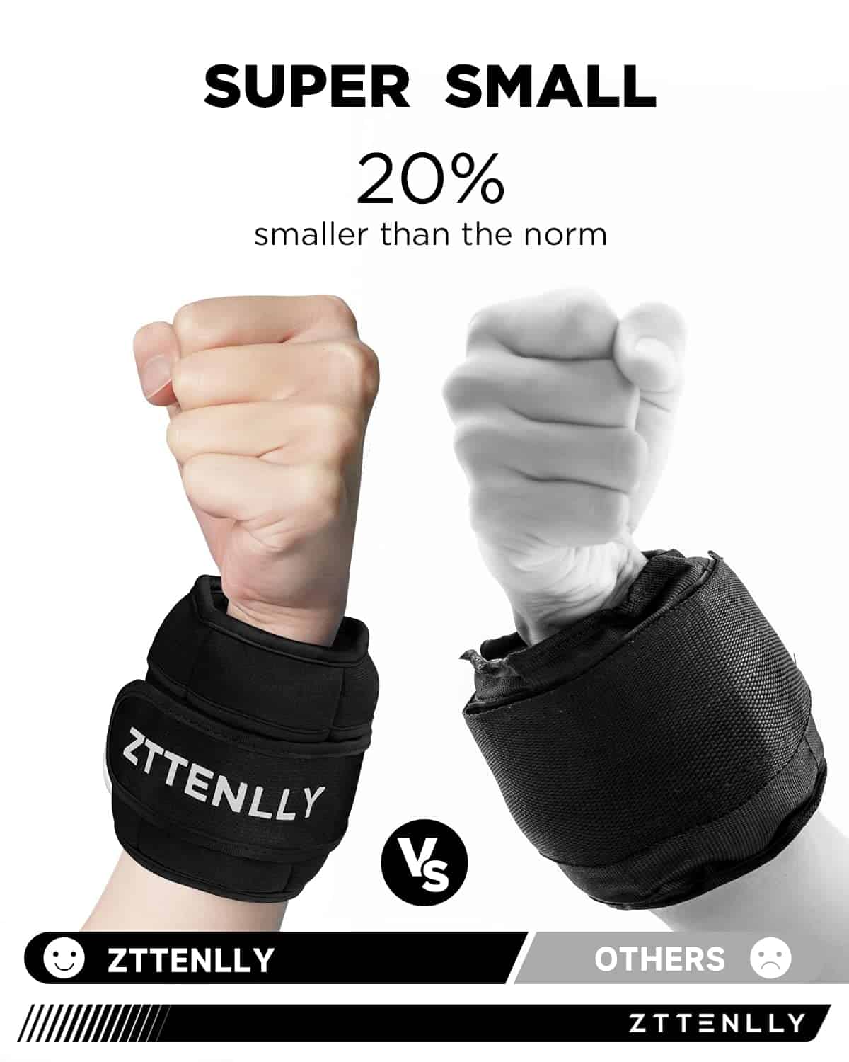 Pesas de Tobillo Ajustables para Mujeres, -Negro - Imagen 3