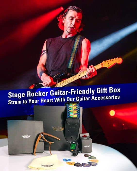 Caja de regalo de accesorios de guitarra Stage -Azul y naran - Imagen 3