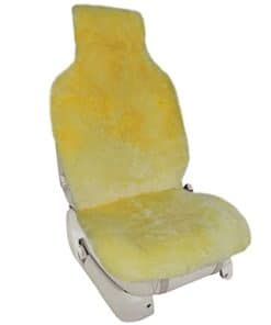 Funda de Asiento de Piel de Oveja Champlus para Automóvil,