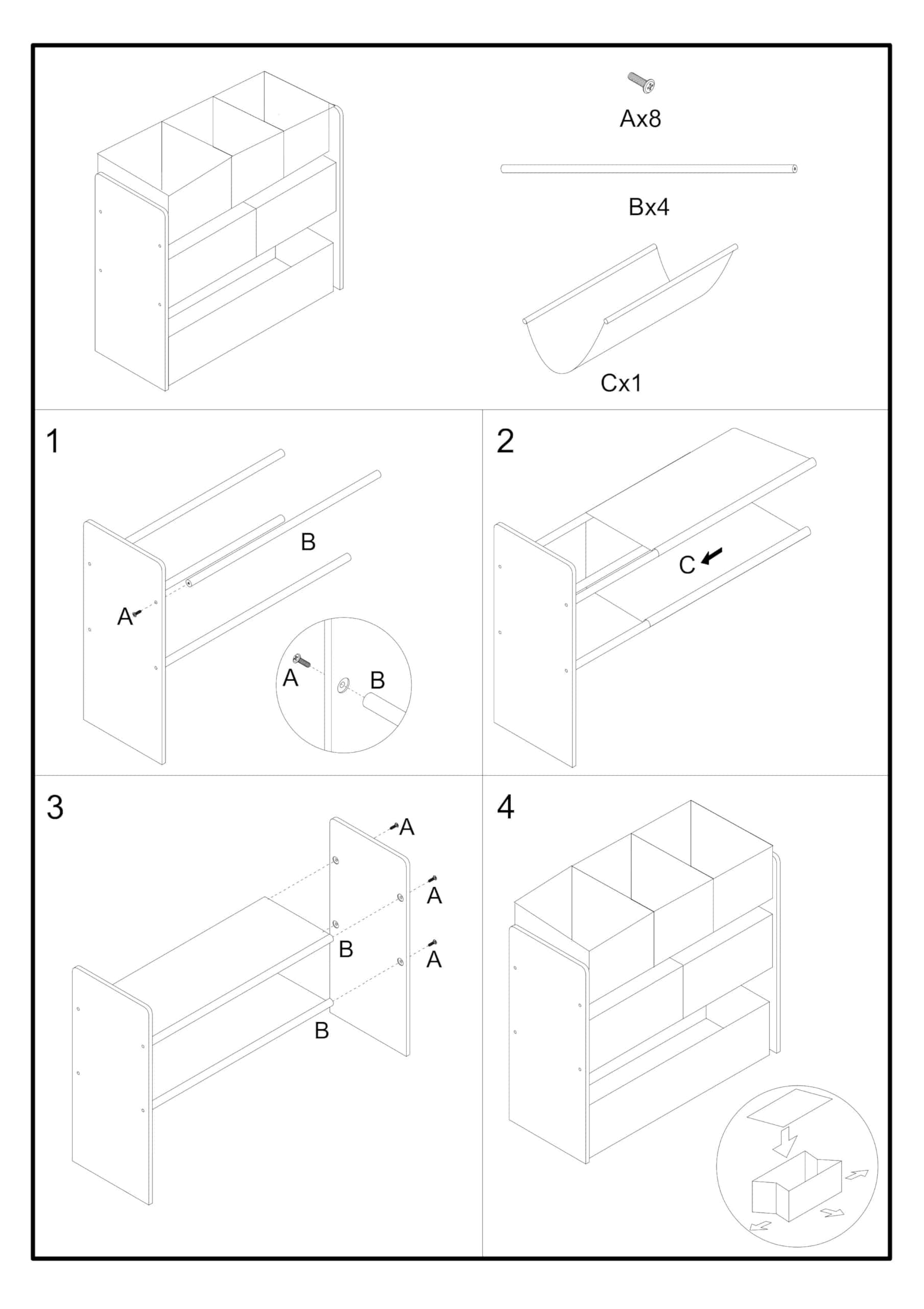 Organizador de juguetes de varios contenedores 3 Sprouts - - Imagen 8