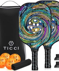 Paleta de Pickleball TICCI, Juego de 2 Raquetas de Grafito