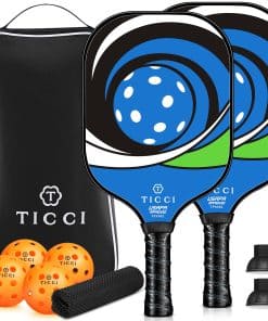 Pala de Pickleball TICCI, Juego de 2 Raquetas de Grafito