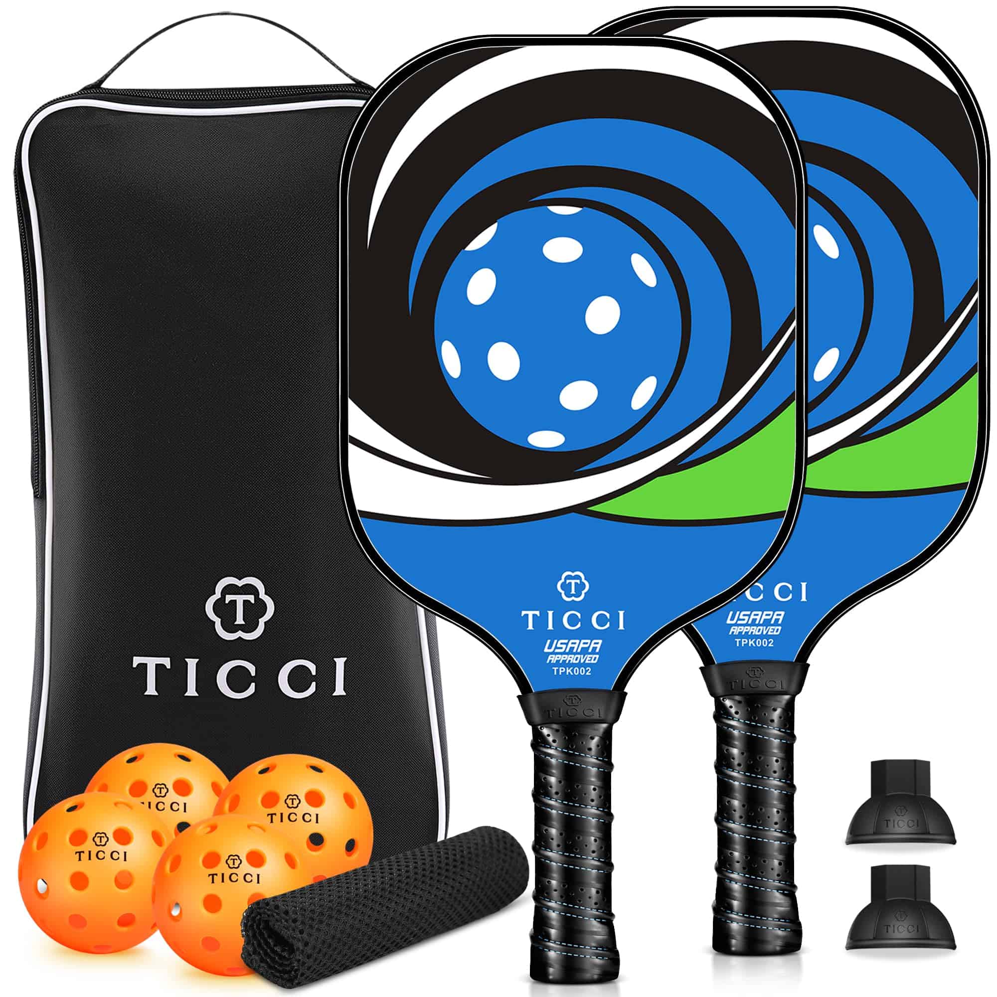 Pala de Pickleball TICCI, Juego de 2 Raquetas de Grafito
