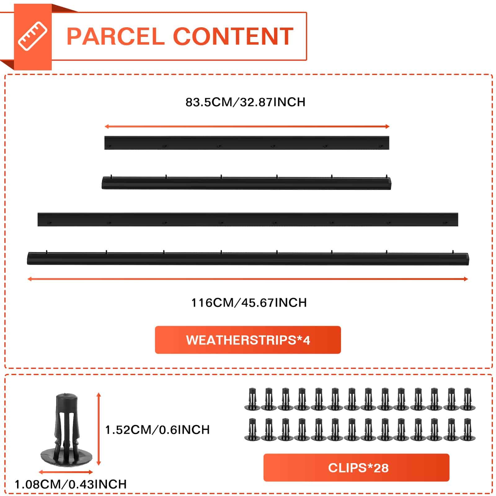 ACLONG 4PCS Sello de Goma de Burlete para Ventanas - Imagen 5