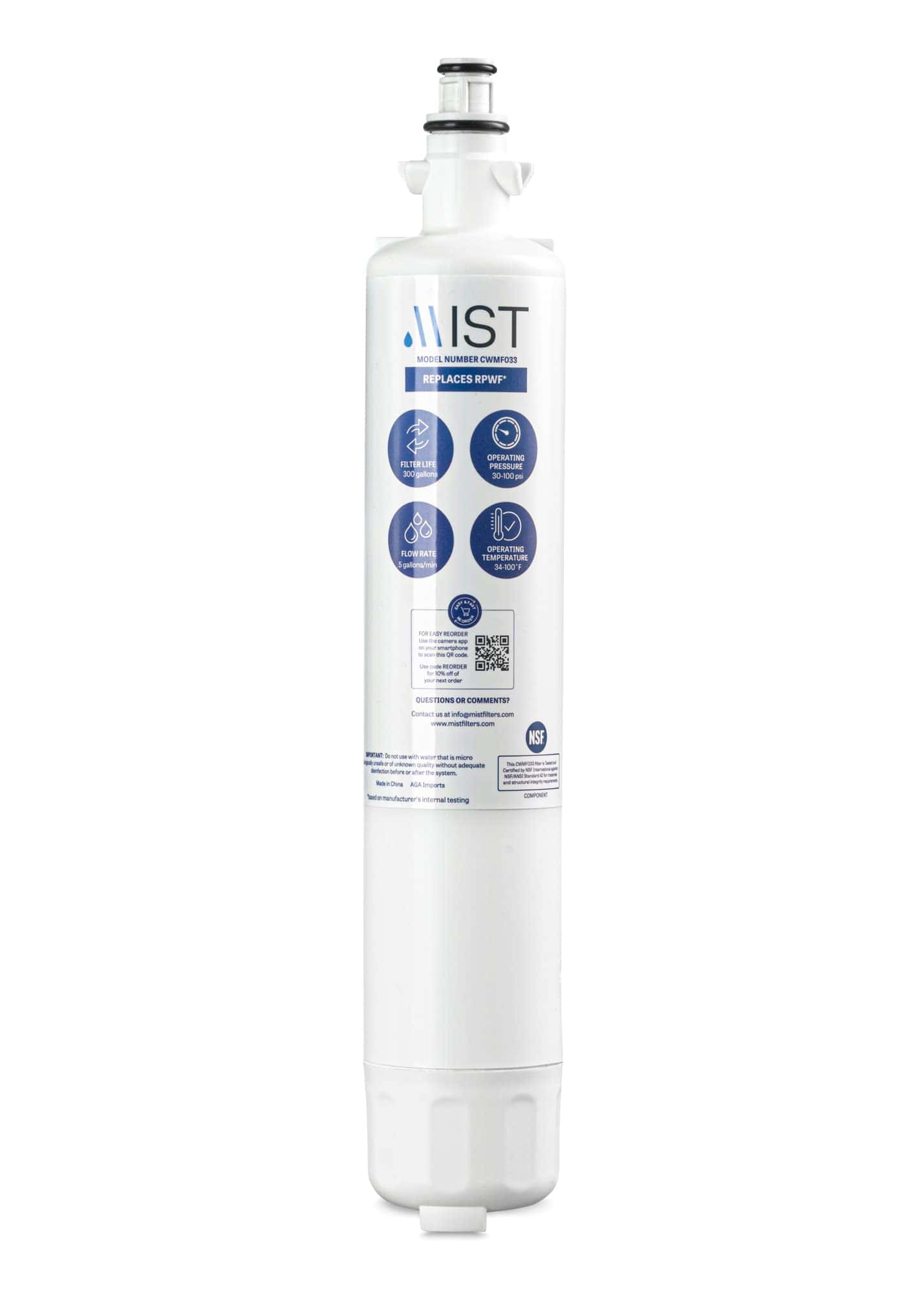 Filtro de Agua Mist RPWF de Repuesto para GE (No RPWFE) - - Imagen 10