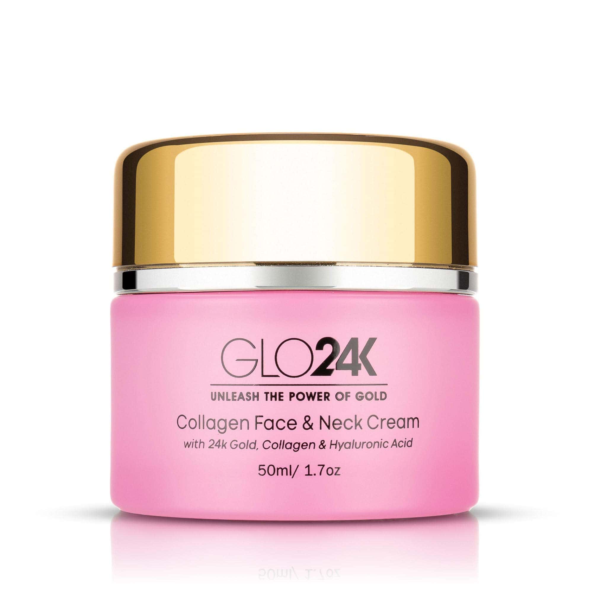 Crema Facial y de Cuello de Colágeno GLO24K con Oro de 24k, - Imagen 4