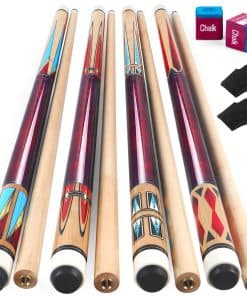 Conjunto de 4 tacos de billar AKLOT | Hechos de Madera de