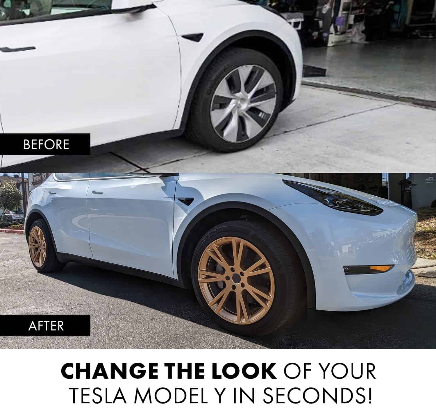 Tapacubos Mayde de 19 pulgadas para Tesla Model Y -Dorado - Imagen 5