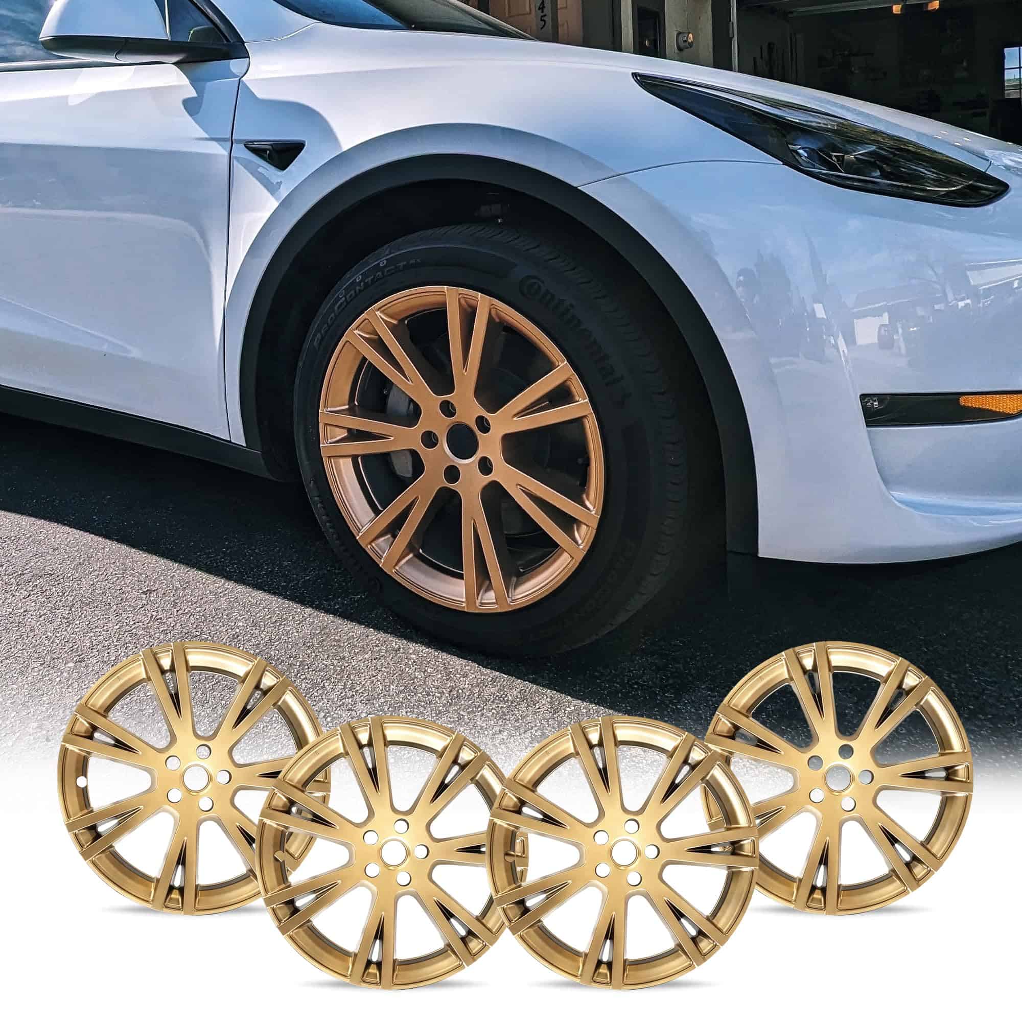 Tapacubos Mayde de 19 pulgadas para Tesla Model Y -Dorado