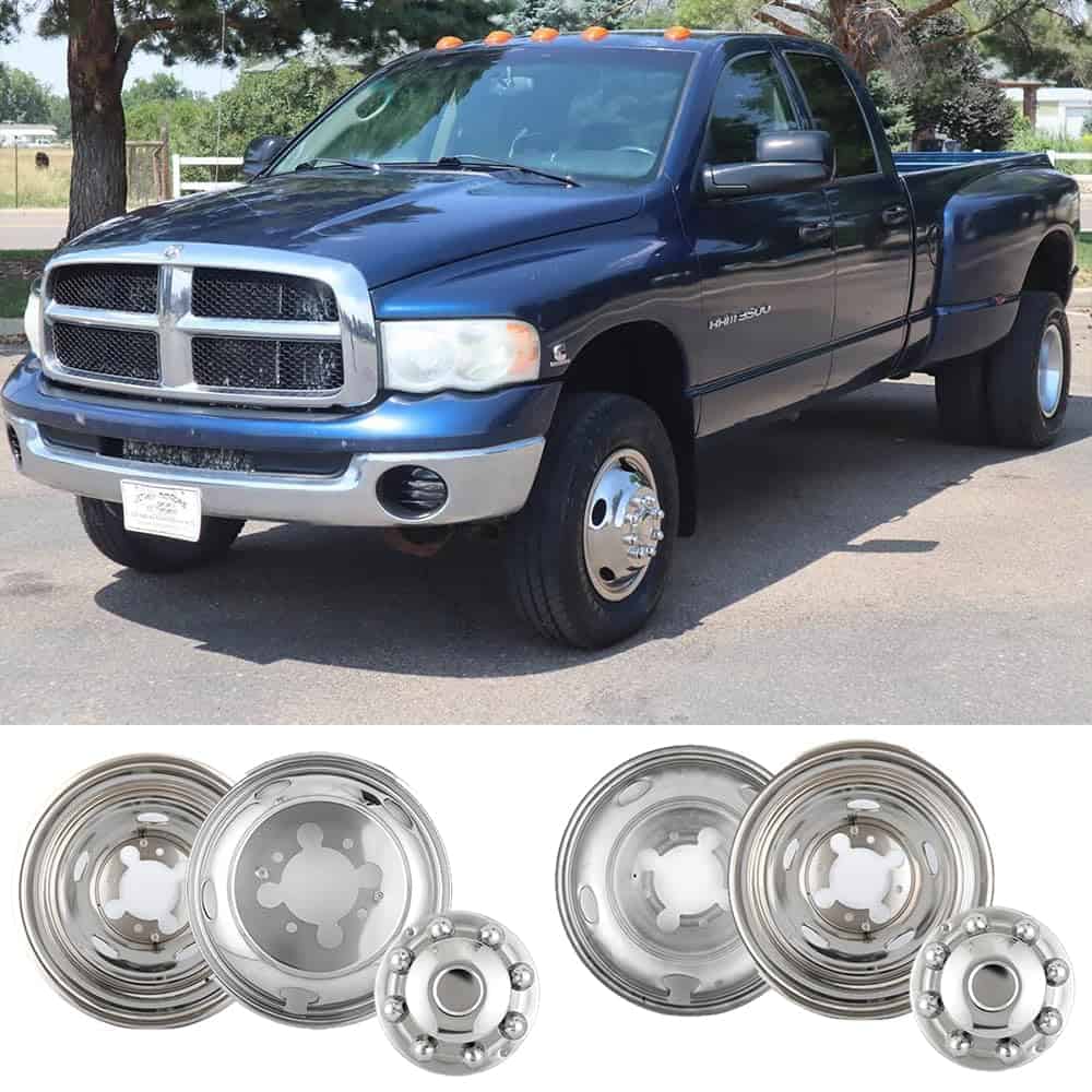 Simulador de rueda doble de acero inoxidable pulido de 17"