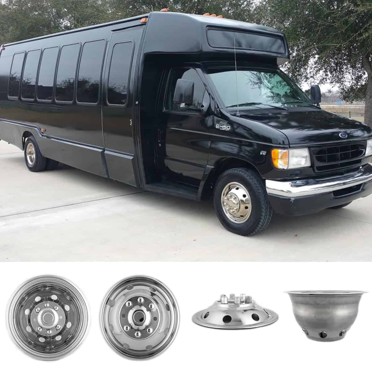 SIMULADOR DE RUEDAS DOBLES DE 16" DE ACERO INOXIDABLE