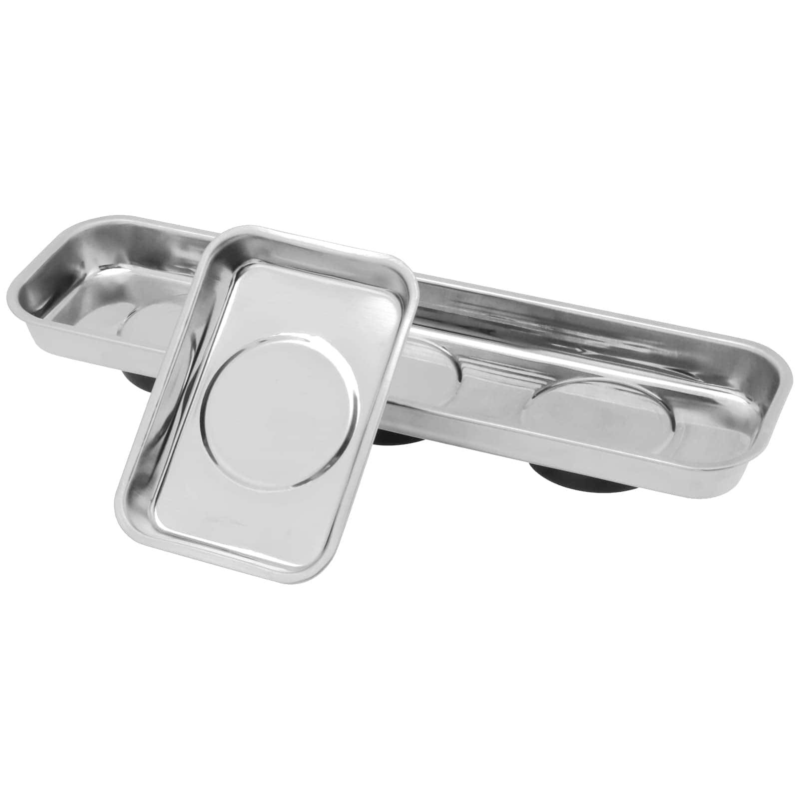 KEILEOHO 10 PCS Bandejas Magnéticas Rectangulares de Acero - Imagen 6