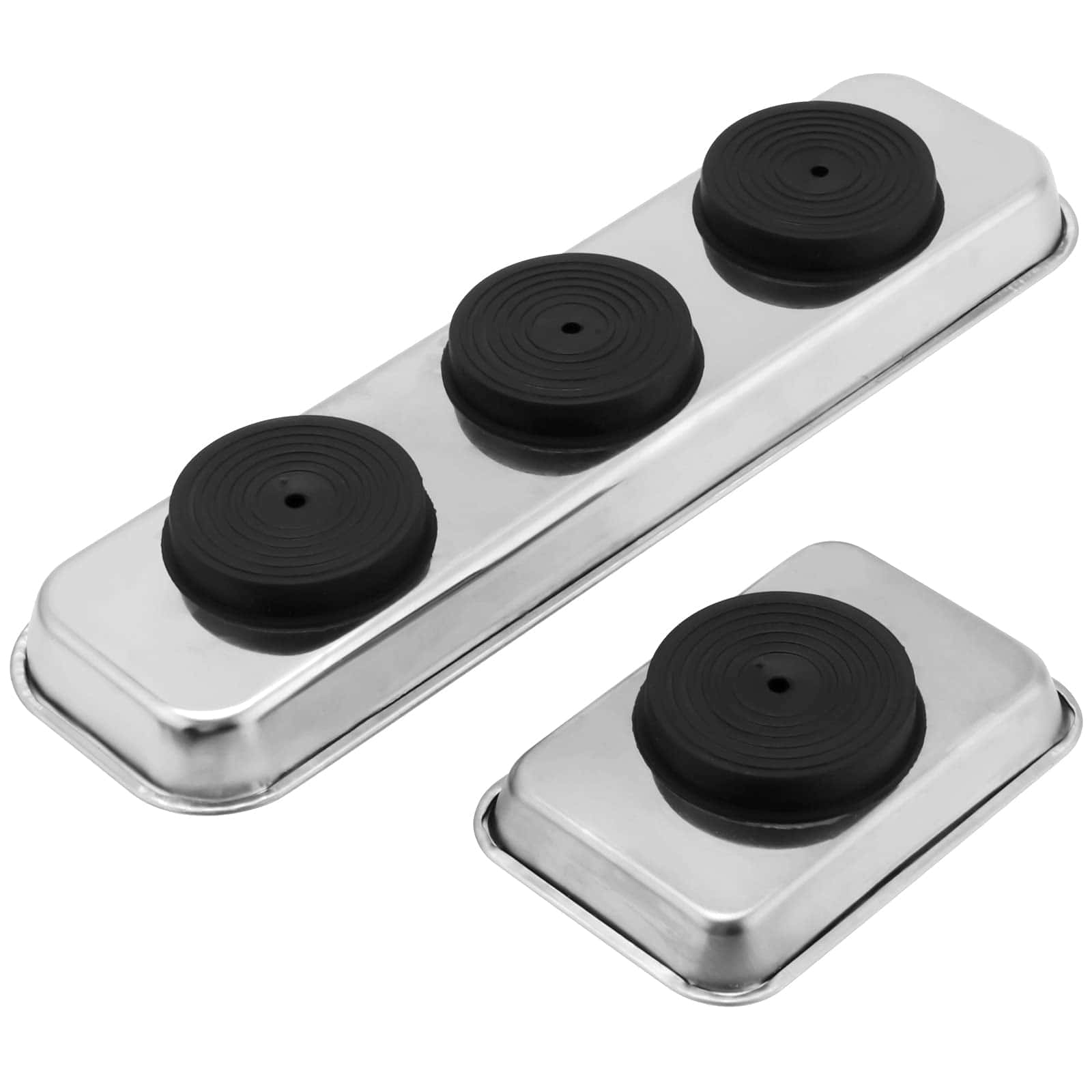 KEILEOHO 10 PCS Bandejas Magnéticas Rectangulares de Acero - Imagen 5