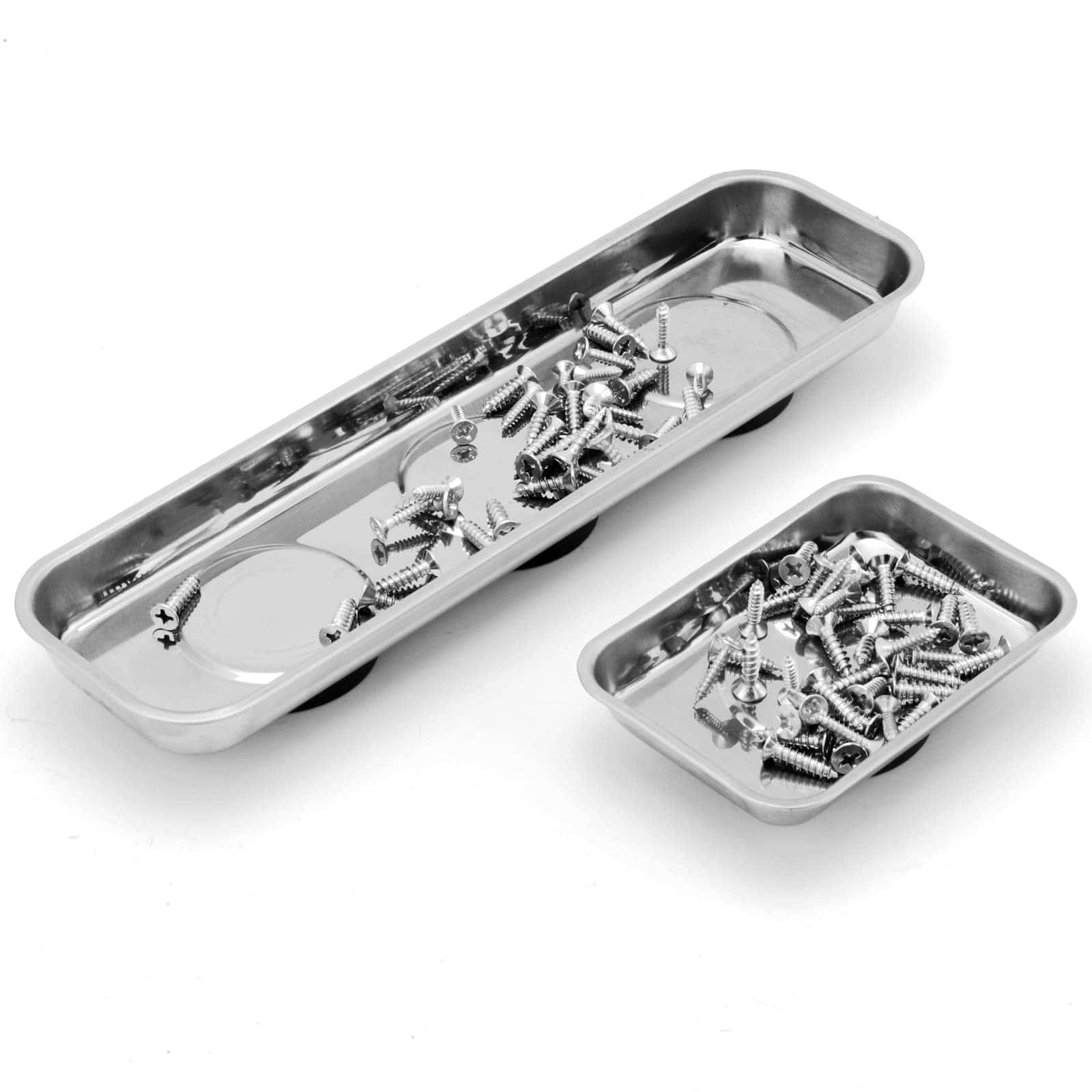 KEILEOHO 10 PCS Bandejas Magnéticas Rectangulares de Acero - Imagen 7