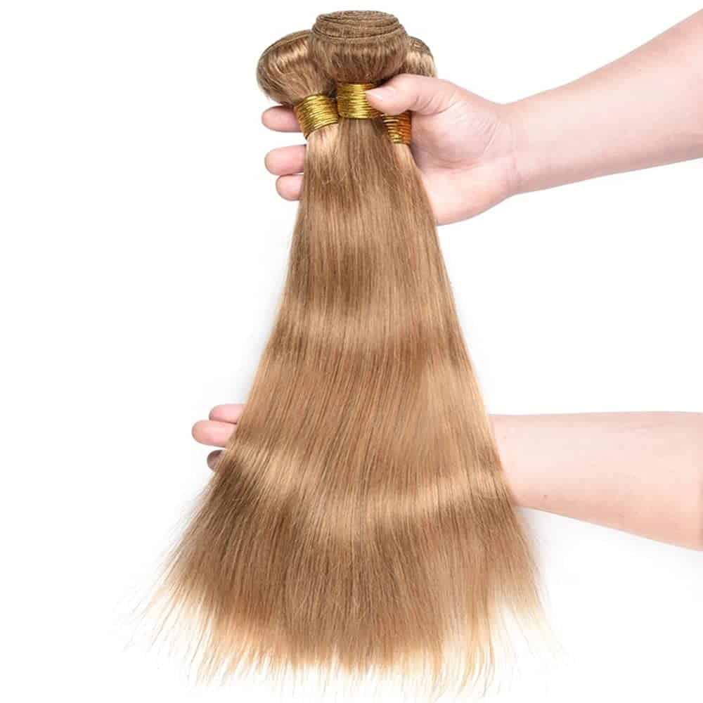 Paquetes de Extensiones de Cabello Rubio Miel #27 Cabello - Imagen 5