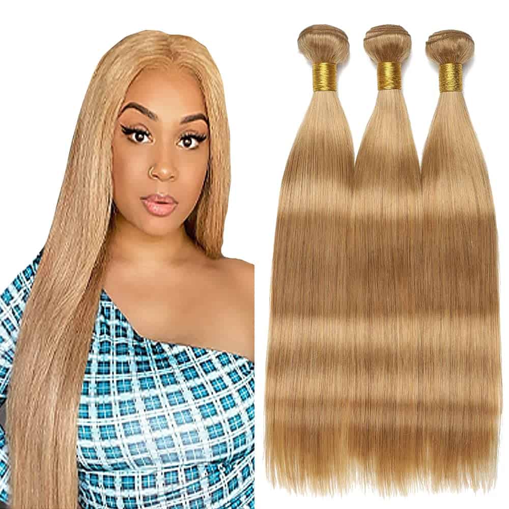 Paquetes de Extensiones de Cabello Rubio Miel #27 Cabello