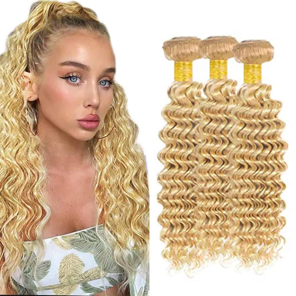 P27/613 Highlight Deep Wave Bundle Cabello Rubio Humano 3