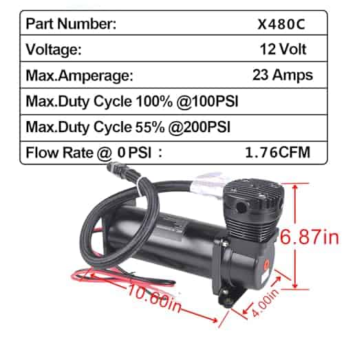 CNRAQR 200PSI 3/8 NPT Bocina de Tren Pesado / Compresor de - Imagen 5