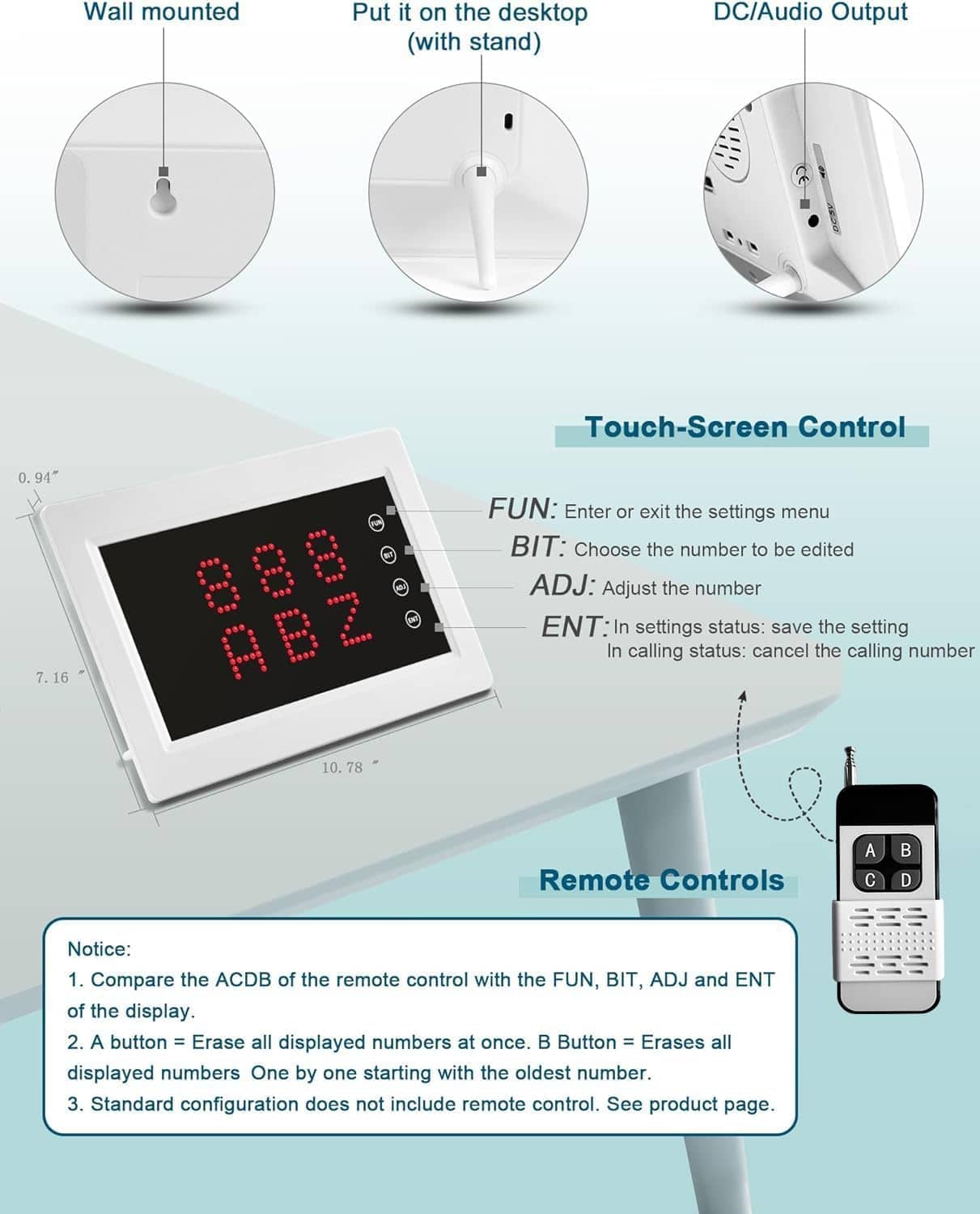 Sistema de Pager de Restaurante Inalámbrico WNKRUN 1200+ - Imagen 3