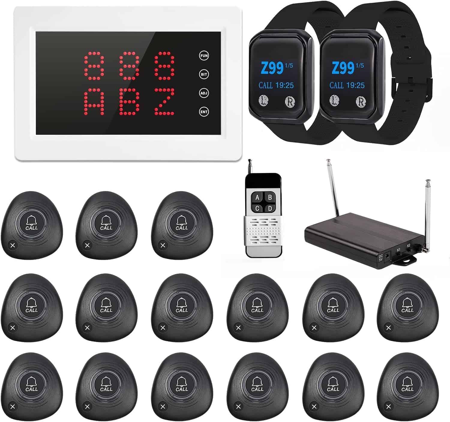 Sistema de Pager de Restaurante Inalámbrico WNKRUN 1200+