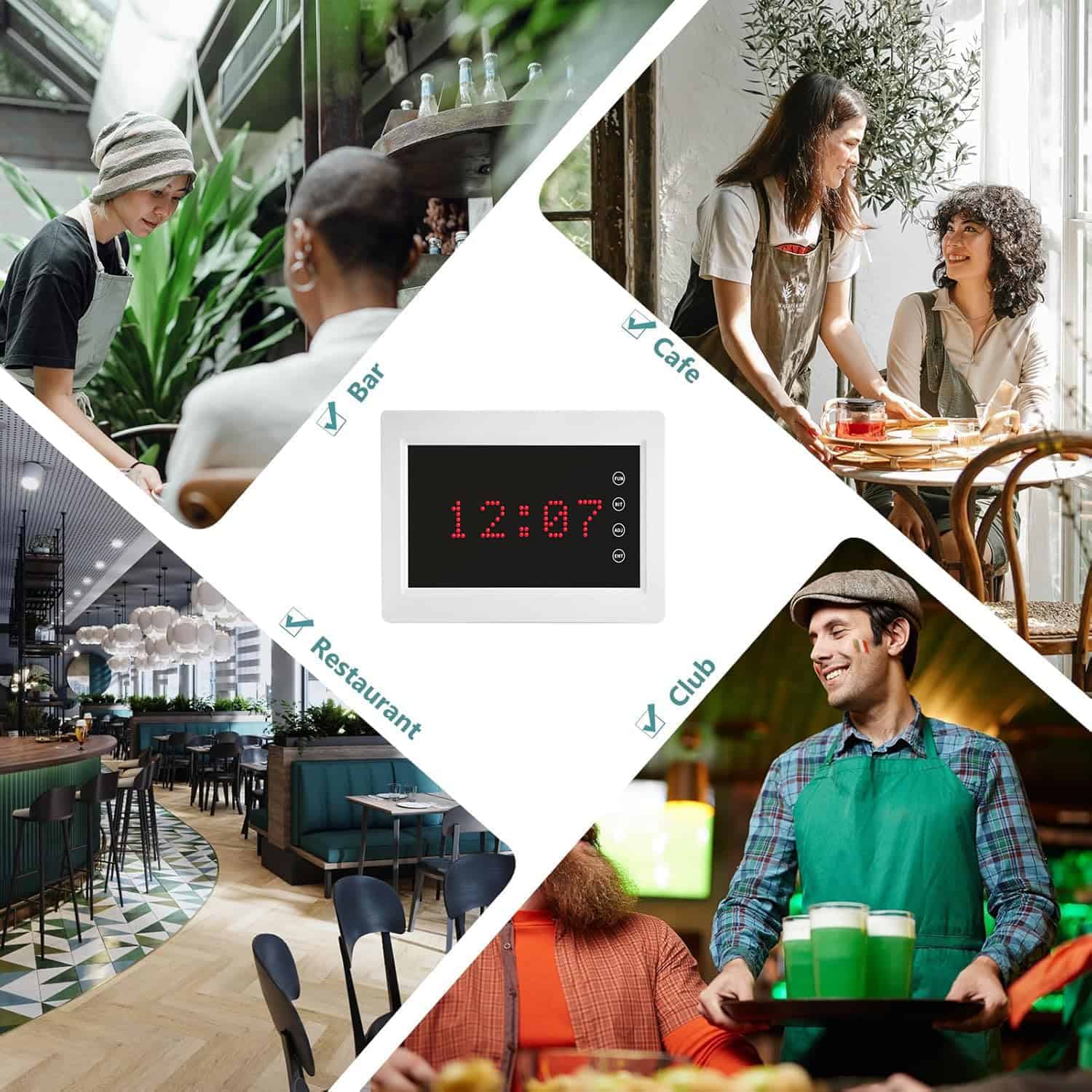 Sistema de Pager de Restaurante Inalámbrico WNKRUN 1200+ - Imagen 8