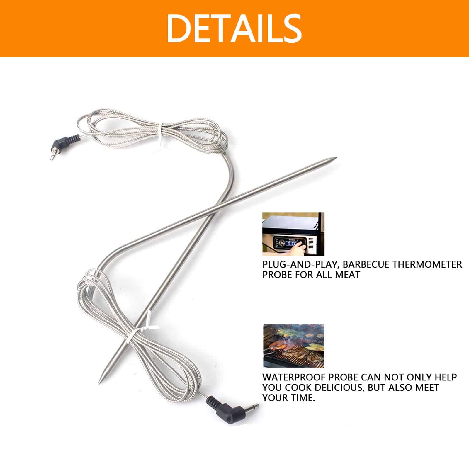 Sonda de carne a prueba de agua de reemplazo kingsea, juego - Imagen 5