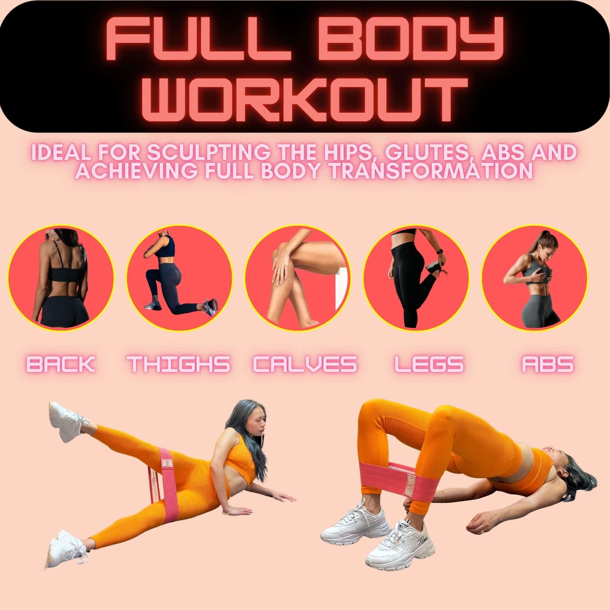 Bandas de resistencia de tela para entrenar - Conjunto de - Imagen 7