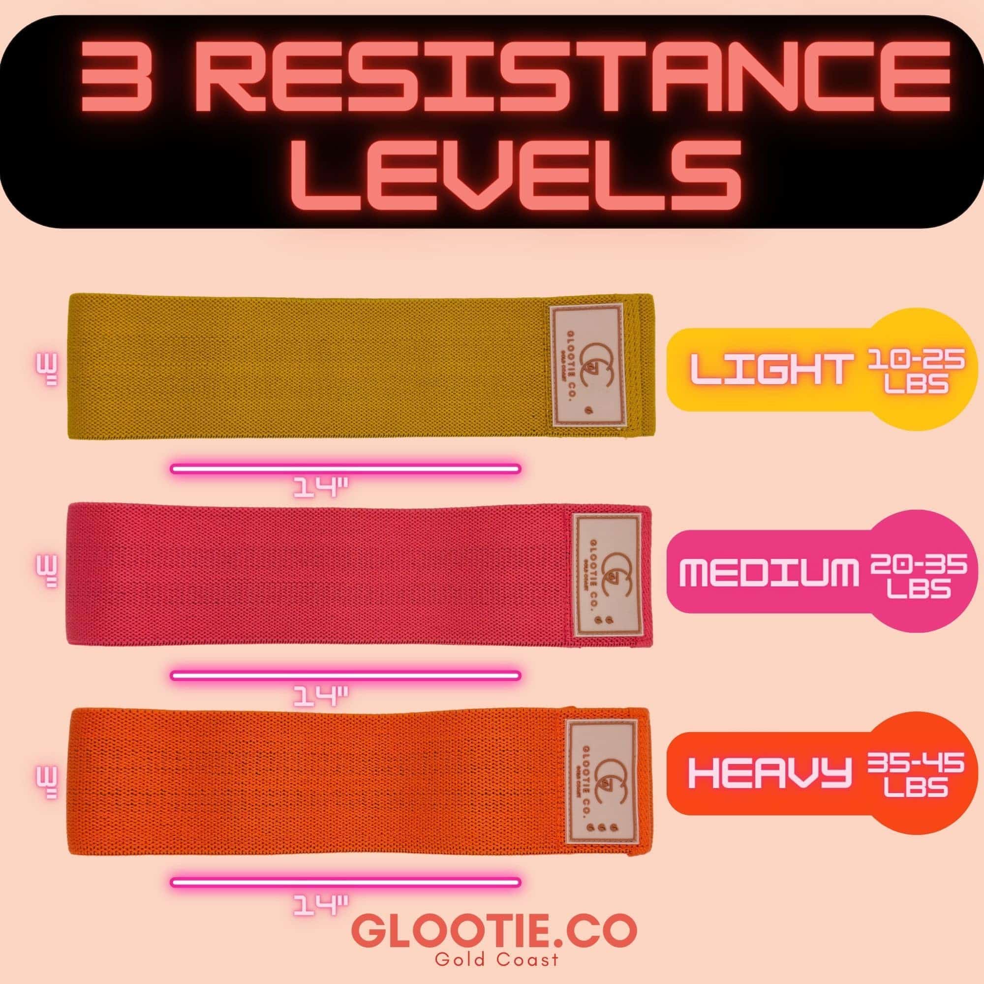 Bandas de resistencia de tela para entrenar - Conjunto de - Imagen 6