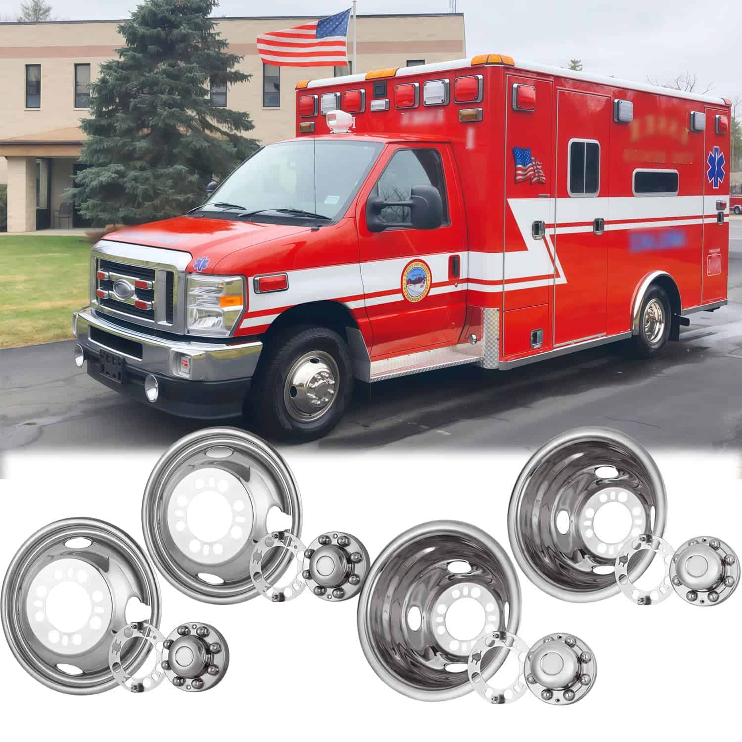 Puermto 4pc 16" Cubiertas  para Ruedas Ajuste Para Chevy