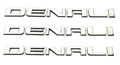 Juego de 3 Emblemas de Placa de nombre Denali para Gm 07-16
