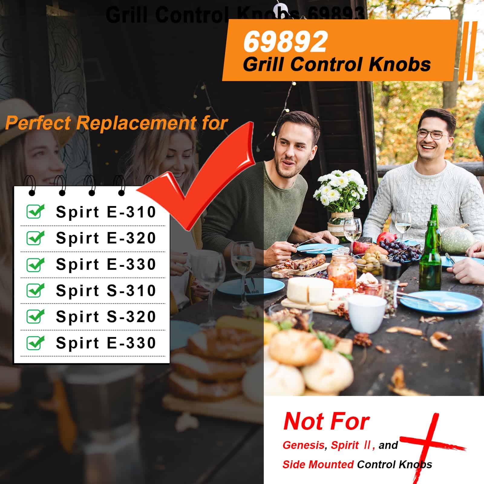 Perillas de Control de Parrilla DEEKOOL 69892, Reemplazo de - Imagen 3