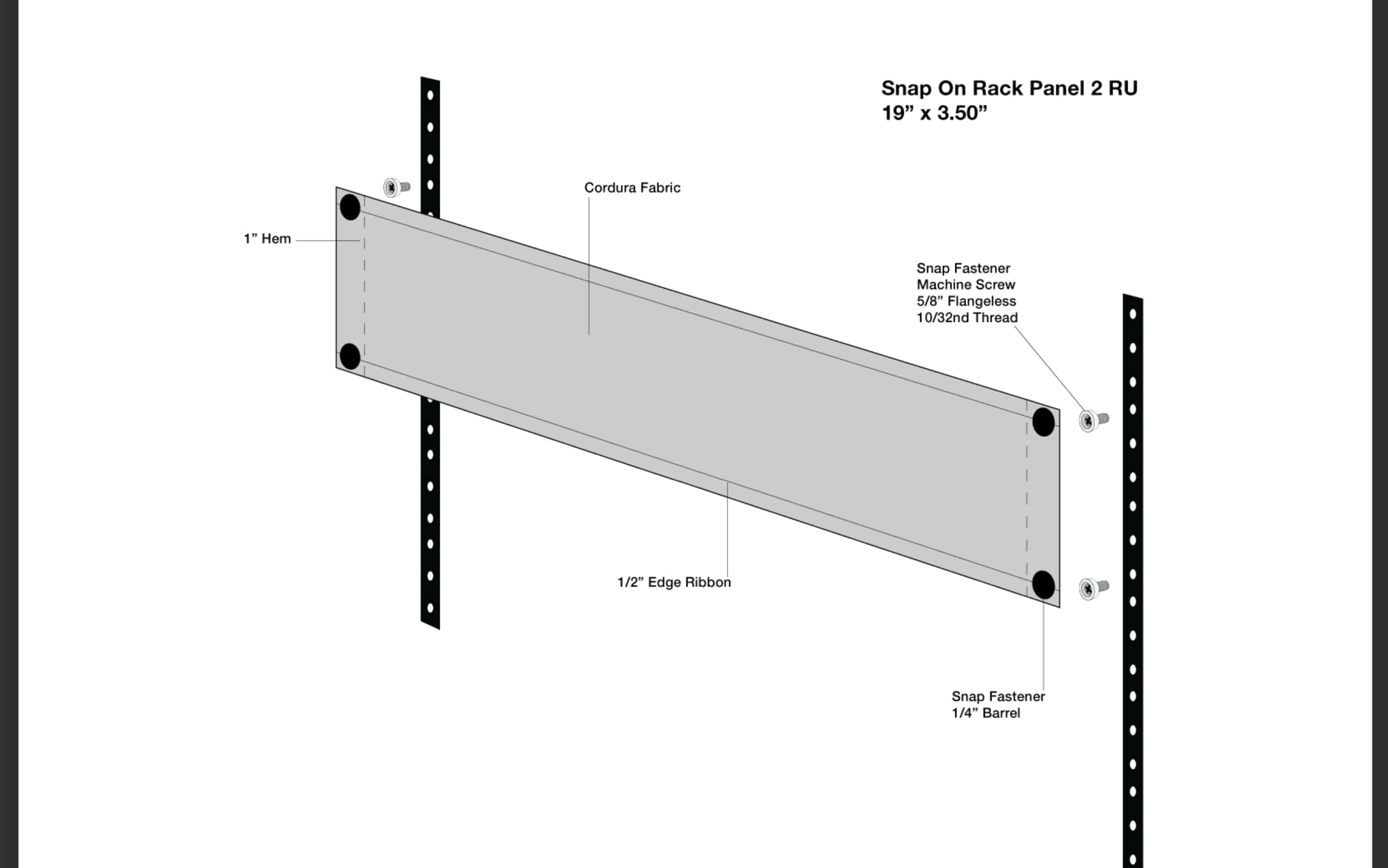 Panel Espaciador en Blanco de Montaje en Rack de 2U para - Imagen 4