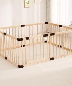 Parque de juegos para bebés con puerta de madera, Parque