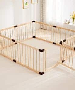 Corralito de Madera para Bebés Área de Juegos, Corralito